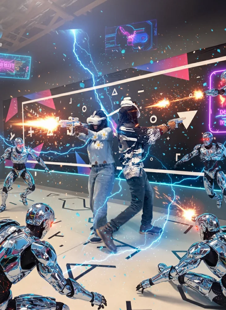 Multiplayer VR adventure game experience at PlayLab PHX virtual reality gaming center in Phoenix AZ